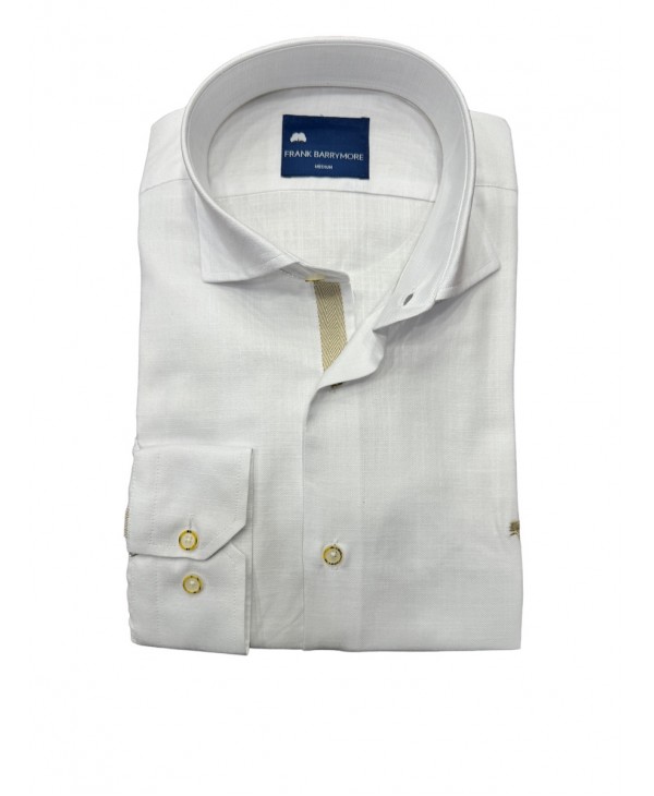White shirt in a comfortable line with a soft collar and special buttons FRANK BARRYMORE SHIRTS