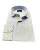 Light blue men's shirt with soft collar and beige placket FRANK BARRYMORE SHIRTS