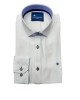 White shirt with special finishes inside the collar and cuff in blue FRANK BARRYMORE SHIRTS
