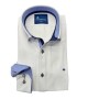 White shirt with special finishes inside the collar and cuff in blue FRANK BARRYMORE SHIRTS