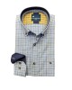 Men's blue and white plaid shirt in a comfortable line and pocket FRANK BARRYMORE SHIRTS