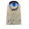 Beige check shirt with blue in a comfortable line