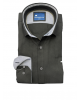 Frank Barrymore black shirt with gray collar and cuff trim. FRANK BARRYMORE SHIRTS