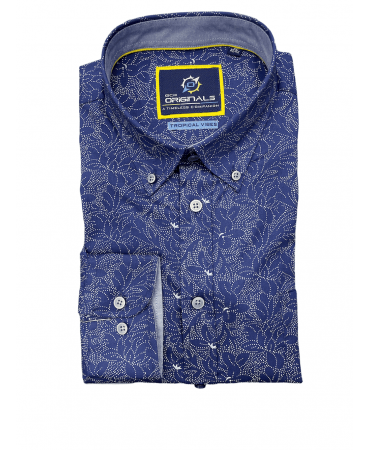 Gcm Originals printed shirt in blue base with white design