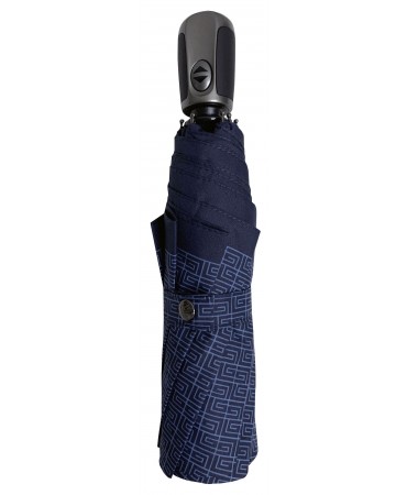 Guy Laroche designer umbrella in blue that opens and closes with the push of a button