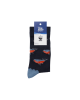 Collection WWF x Healthy Seas Socks limited edition in black base with sharks in orange and blue color ecological HEALTHY SEAS SOCKS