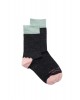 Healthy Seas Socks Black melange sock with pink and vermicelli trim HEALTHY SEAS SOCKS