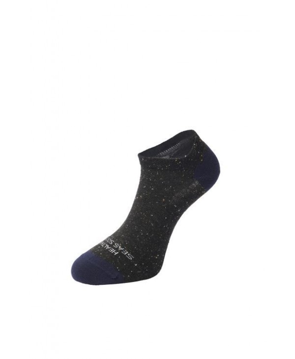 Short sock by Healthy Seas Socks black with blue trim HEALTHY SEAS SOCKS