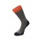 Fashion Healthy Seas Socks in Gray Melanze color with blue and orange rubber