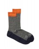 Fashion Healthy Seas Socks in Gray Melanze color with blue and orange rubber HEALTHY SEAS SOCKS