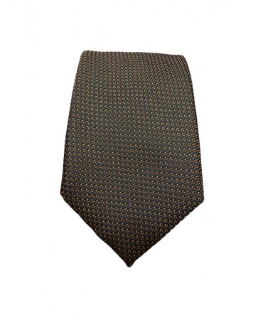 Black and brown small design tie for men