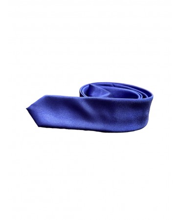 In electric blue color monochromatic tie