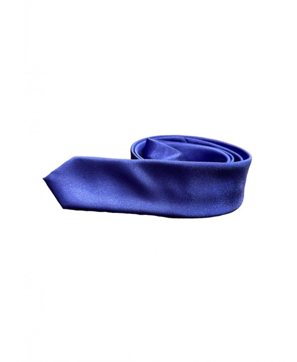 In electric blue color monochromatic tie MAKIS TSELIOS Tie