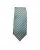 Men's tie on a light turquoise base with a brown and white geometric pattern MAKIS TSELIOS Tie