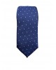 Makis Tselios men's tie blue with off-white polka dots MAKIS TSELIOS Tie