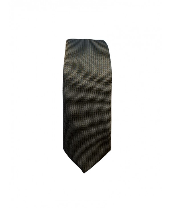 Narrow tie with a very small brown check MAKIS TSELIOS Tie