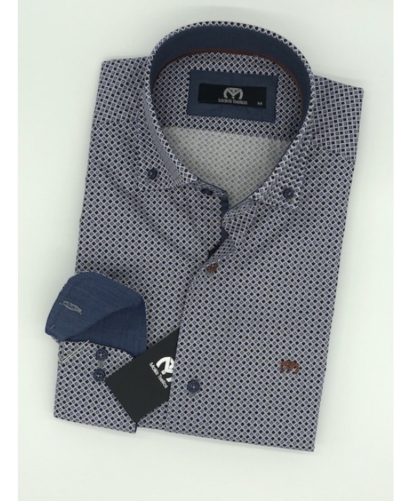 MAKIS TSELIOS shirt designed with diamond design in gray