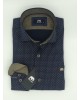 Makis Tselios shirt with small design in base blue 