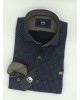 Makis Tselios shirt with small design in base blue  MAKIS TSELIOS SHIRTS