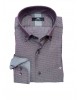 Men's shirt in burgundy base with geometric shape in gray color MAKIS TSELIOS SHIRTS