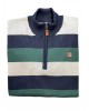 Loose fit green and beige men's blue base zip up shirt POLO ZIP LONG SLEEVE