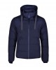 Men's blue jacket with special texture and hood JACKET
