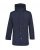 Long jacket with inner second inflatable in blue color JACKET