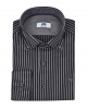 Makis Tselios shirt black with gray stripe as well as gray inside collar and cuff MAKIS TSELIOS SHIRTS