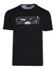 Men's cotton t-shirt in black base gray print MT Unique for You T-shirts 