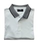 Men's t-shirt white with gray on the collar and sleeves SHORT SLEEVE POLO 