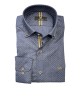 Makis Tselios men's shirt with a small design white on a ruff base as well as a special inner placket MAKIS TSELIOS SHIRTS