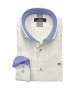 Makis Tselios men's shirt with blue and gray small pattern on a white base MAKIS TSELIOS SHIRTS