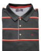 Men's polo shirt on a blue base with a red and white stripe SHORT SLEEVE POLO 