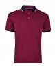 Burgundy polo with black collar and details SHORT SLEEVE POLO 
