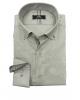 Oil shirt Makis Tselios monochrome with two-tone button and special rail on the flap MAKIS TSELIOS SHIRTS