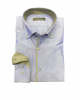 Makis Tselios Comfortable Line Shirt in Ruff Color with Lace, Collar and Cuff Interior in Gray OFFERS