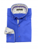 Makis Tselios Shirts in Blue Electric Base with Inner Slat and Collar in Printed White OFFERS