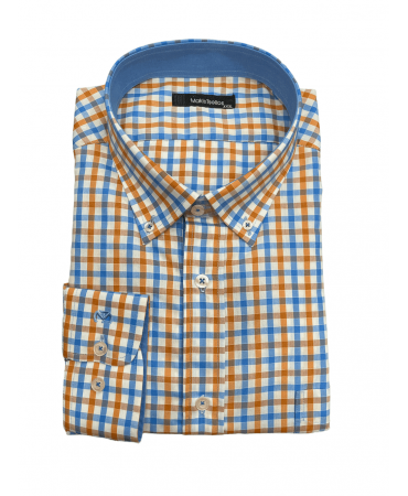 Makis Tselios Plaid Shirt with Pocket in Comfortable Line