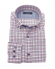 Makis Tselios Plaid Pink Shirt with White on 100% Cotton and Inner Blue Lace OFFERS