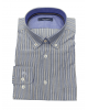 Makis Tselios shirt on a seam base with beige and blue stripes OFFERS