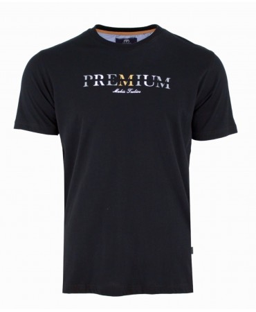 Τ-shirt μαυρο με Premium σταμπα