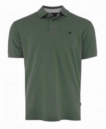 Men's polo shirt in olive color Makis Tselios from the Premium series with special details in blue color