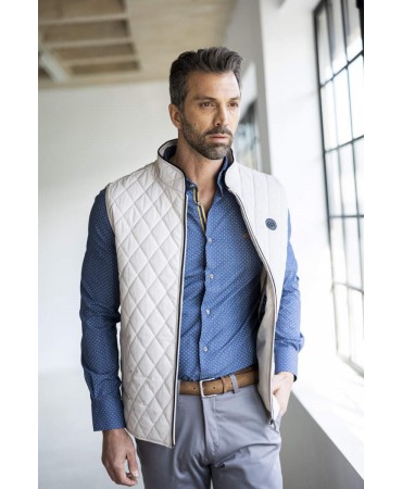 Men's vest in off-white color