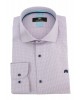 Men's shirt with a micro check in a shade of pink MAKIS TSELIOS SHIRTS