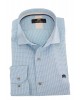 Men's shirt with a micro check in a shade of blue MAKIS TSELIOS SHIRTS