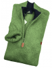 Makis Tselios Knitted Zipper in Green Color and Blue Details