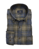 Ncs thick flannel shirt in gray base with blue and oil check  NCS SHIRTS