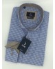 Ncs small plaid blue shirt with beige buttons and details  NCS SHIRTS