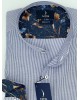 NCS Men's Shirt Comfortable Line with MAO Collar in Light Blue with Printed Finishes  NCS SHIRTS