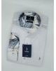 NCS Men Shirt Comfortable Line with Mao Collar in White Base with Printed Finishes  NCS SHIRTS